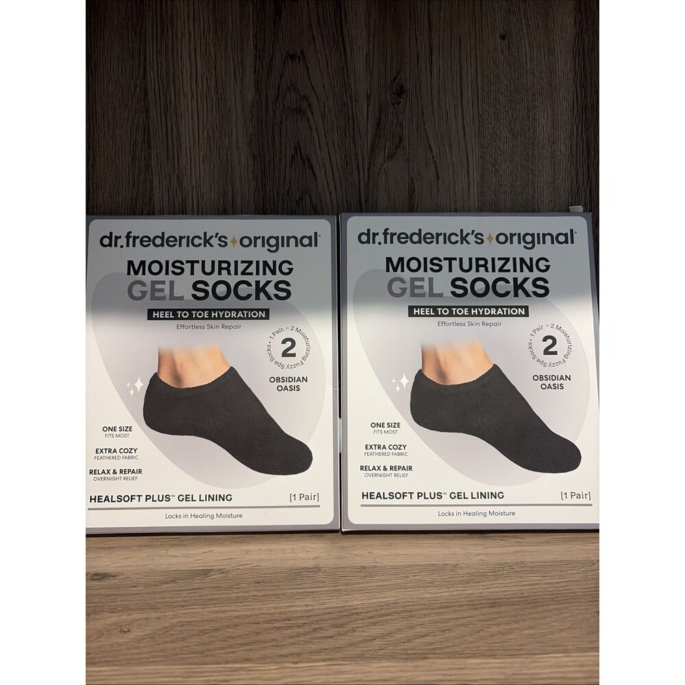 Dr Fredericks Original Moisturizing Gel Socks, Heel To Toe Hydration x2 Pairs